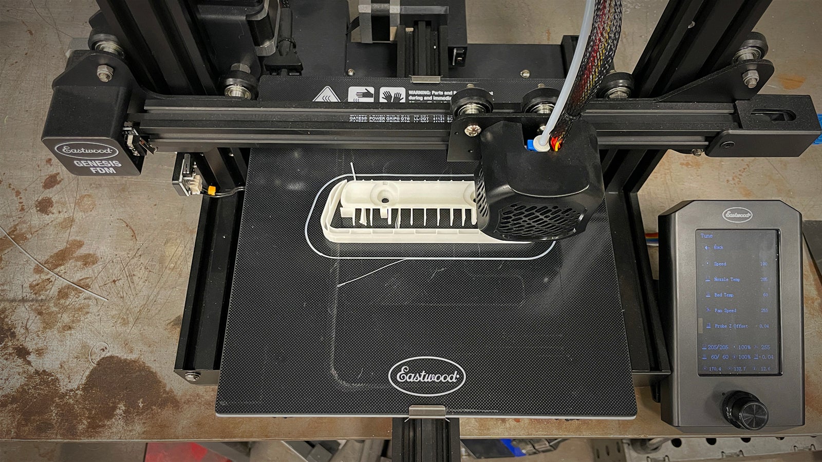 Eastwood 3D printer in action