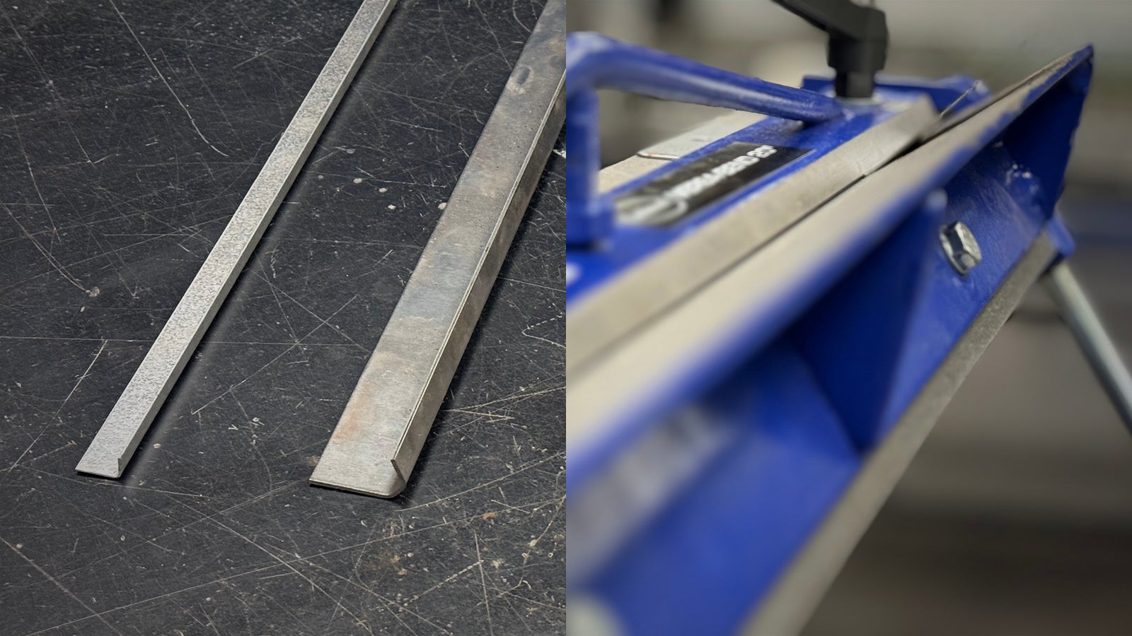 Bending sheet metal using an Eastwood bench brake