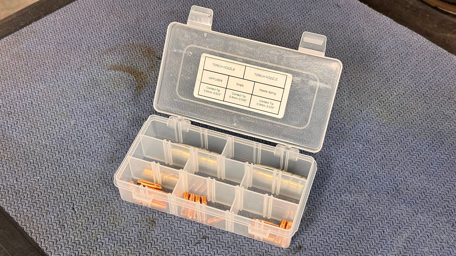Typical MIG consumables kit