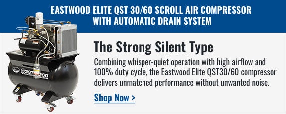 Eastwood Elite QST 30/60 Scroll Air Compressor with Automatic Drain System. Shop Now