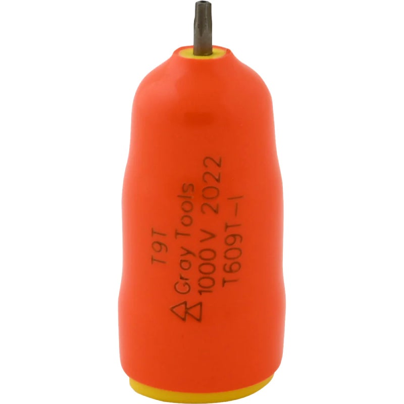 Gray Tools T9T X 3/8in. Drive Standard Length Torx Head Tamper Resistant 1000V Insulated Socket T609