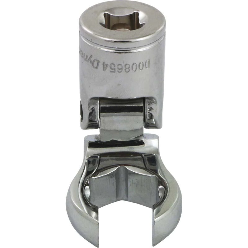 Dynamic Tools 3/8in. Drive SAE 3/4in. Flex Head Crow Foot Flare Nut Socket Chrome Finish D008654