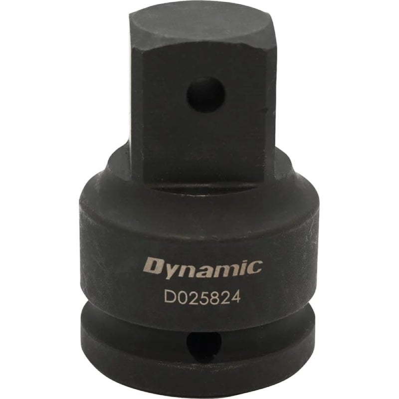 Dynamic Tools 1in Adapter Drive 3/4in Female X 1in Male, Black Impact D025824
