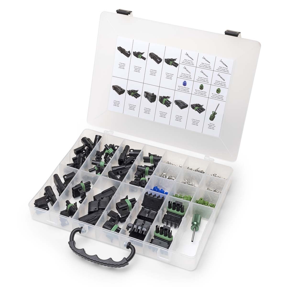 Eastwood 209 Piece Crimp-Right Weather-Tight Wiring Connector Tech Tray