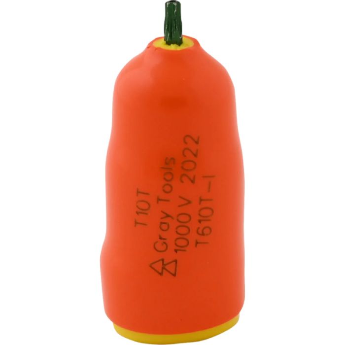 Gray Tools T10T X 3/8in. Drive Standard Length Torx Head Tamper Resistant 1000V Insulated Socket T61