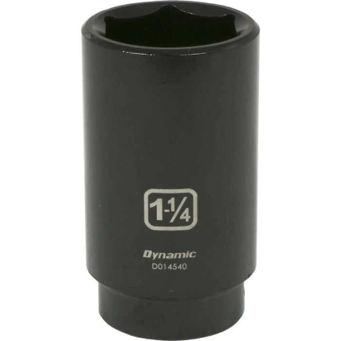 Dynamic Tools 1/2in. Drive 6 Point SAE 1-1/4in. Deep Length Impact Socket D014540