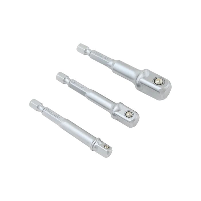 Dynamic Tools 3 Piece 1/4in Hex Socket Driver Adapter Set D112000