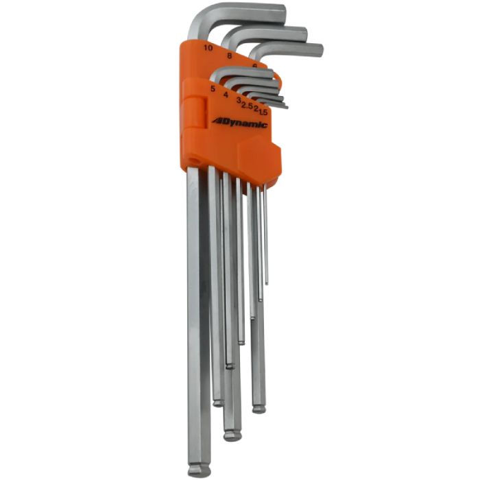 Dynamic Tools 9 Piece Metric Extra Long Hex Key Set, 1.5mm - 10mm D043210