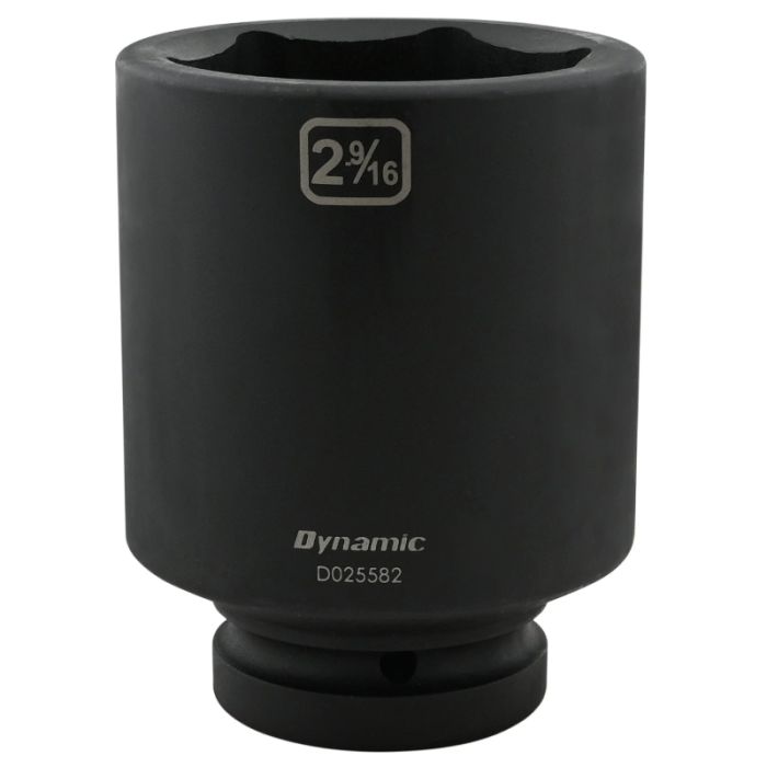 Dynamic Tools 2-9/16in X 1in Drive, 6 Point Deep Length, Impact Socket D025582