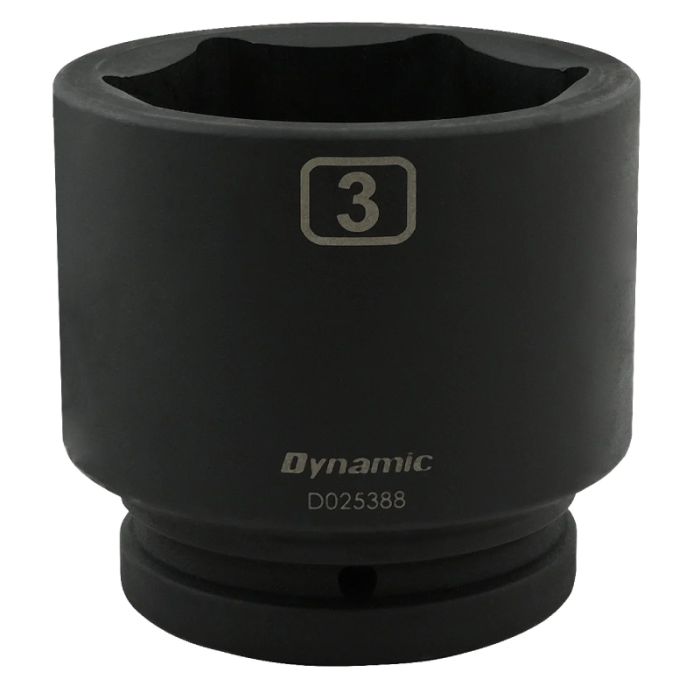 Dynamic Tools 3in X 1in Drive, 6 Point Standard Length, Impact Socket D025388
