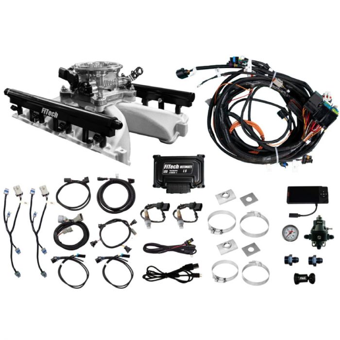 FiTech Ultra Port LS 750 HP EFI Brilliant System with LS1 Intake 37016