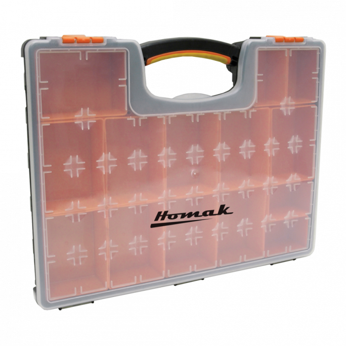 Homak Plastic Organizer w/ 22 Removable Bins HA01122238