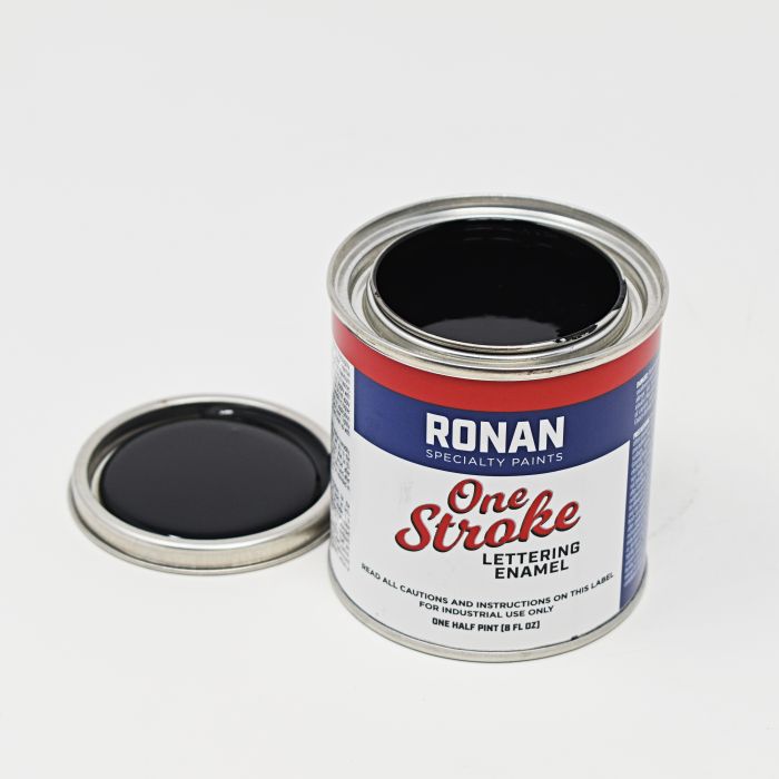 Ronan One Stroke Pin Striping Enamel  Black 1/2 Pint