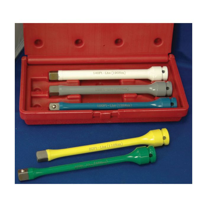 5 Piece 1/2 in Drive Torque Extension Bar Set