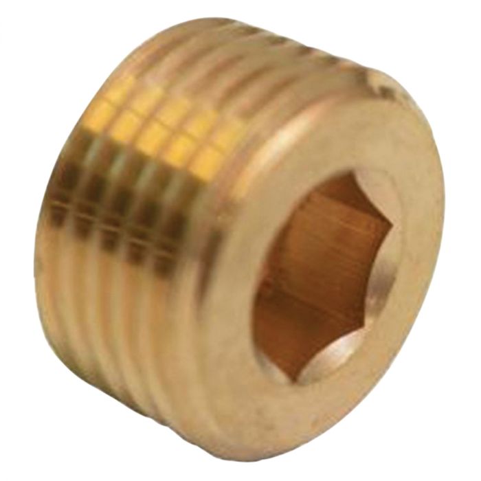 Rapid Air 1/2 in. NPT Countersunk Head Plug Brass 50136