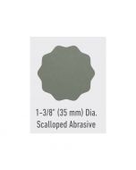1-3/8in (35mm) A5 DSA Scalloped Edge Film PSA Disc, 50 Count Bag