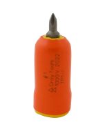 Gray Tools No. 1 X 3/8in. Drive Standard Length Phillips Head 1000V Insulated Socket TP1-I