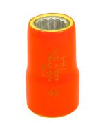 Gray Tools 7/16in. X 3/8in. Drive 12 Point Standard Length Socket 1000V Insulated T14-I