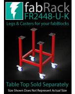 CertiFlat FR2448-U-K 24" X 48" fabRack Leg Kit with Casters