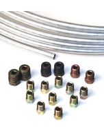 Steel  Line Tubing Kits- 25 Feet with Assorted Fittings