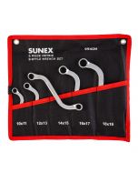 Sunex 5 Pc. Metric Full Polish S-Style Box Wrench Set 9940M