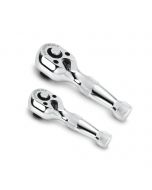 Powerbuilt 2 Piece 1/4 In. and 3/8 In. Drive 72 Tooth Stubby Ratchet Set 640927