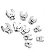 Powerbuilt 10 Piece 3/8 In. Drive SAE and Metric Crowfoot Wrench Set 640830
