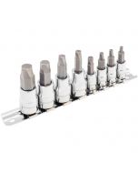 Powerbuilt 8 Piece Zeon SAE Hex Bit Socket Set for Damaged Bolts 240093