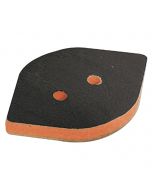 Dynabrade 3-3/4 in. W x 2-3/8 in. Non-Vacuum Dynafine Tear Drop Disc Pad Vinyl Face 57952