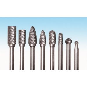 8pc Dual-Cut Carbide Burr Set - 1/4in Shank