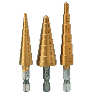 Titanium Step Drill Bit Set .125-.750in