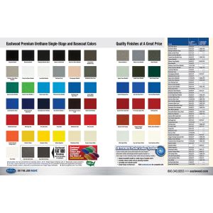 Eastwood  Branded Color Paint Chart