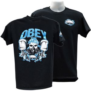 Eastwood Obey The Spray Blue on Black T-Shirt 2XL
