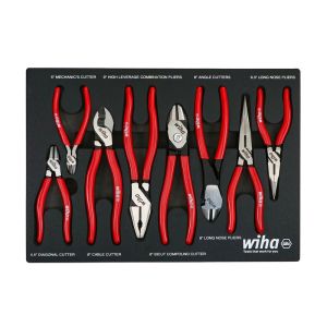 Wiha 8 Piece Classic Grip Pliers and Cutters Tray Set 34682