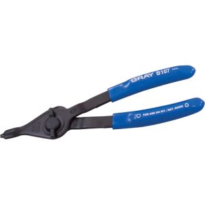 Gray Tools Snap Ring Plier Convertible Internal/external 6in. Long Straight .047 Fixed Tip B107