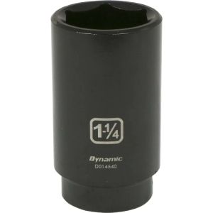 Dynamic Tools 1/2in. Drive 6 Point SAE 1-1/4in. Deep Length Impact Socket D014540