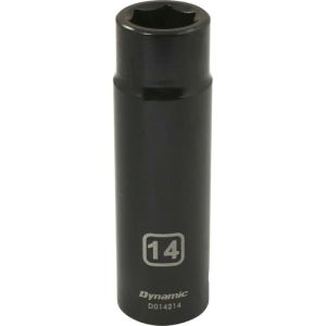 Dynamic Tools 1/2in. Drive 6 Point Metric 14mm Deep Length Impact Socket D014214