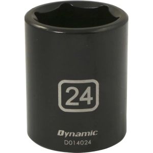 Dynamic Tools 1/2in. Drive 6 Point Metric 24mm Standard Length Impact Socket D014024