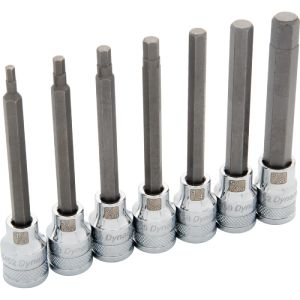 Dynamic Tools 3/8in. Drive 7 Piece SAE Long Hex Socket Set 1/8in. - 3/8in. D010015
