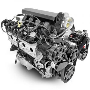 BluePrint Engines 376 c.i. GM LS Style ProSeries Deluxe Dressed Engine w/ E Controls Black Pulley Ki