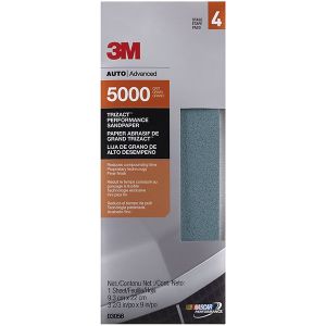 3M 3 2/3IN x9IN Trizac Sandpaper 5000 Grit 1 sheet