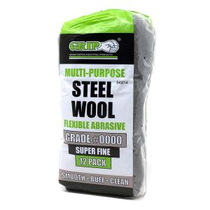 GRIP 12 Piece #0000 Steel Wool Pad Set