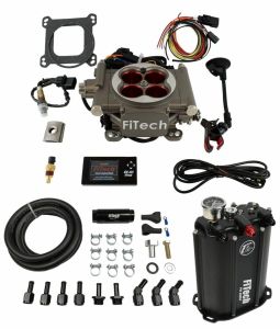 FiTech Go Street 4 Barrel Kit - 400HP - Cast Finish - w/ Force Fuel System 35203
