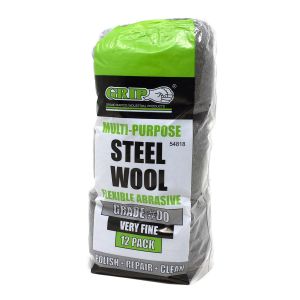GRIP 12 Piece #00 Steel Wool Pad Set