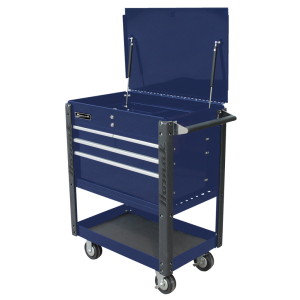 Homak 35 Inch Professional 4  Drawer Service Cart  - BLUE  BL06032000