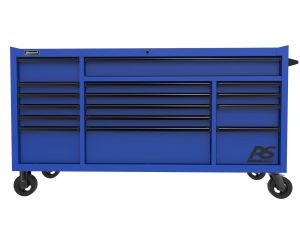 Homak 72 Inch RS PRO 16 DWR ROLLER CABINET-BLUE BL04072160