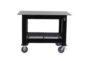 BADASS Workbench 3FT DEEP X 4FT LONG X 36 Inch TALL WELDING TABLE WITH 1/4 Inch PLATE STEEL TOP & CASTERS - 3X4WELD-14WC