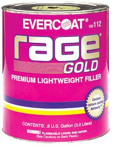 RAGE EVERCOAT GOLD PREMIUM RAGE BODY FILLER INCLUDES HARDENER