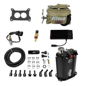 FiTech Go EFI 2 Barrel Kit - 400HP - Classic Gold - w/Force Fuel System 35001