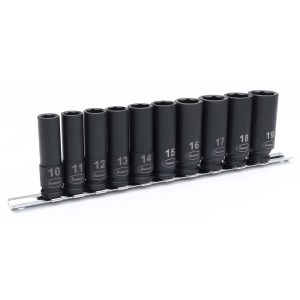 Eastwood 3/8" Metric Deep 10 Piece Impact Socket Set